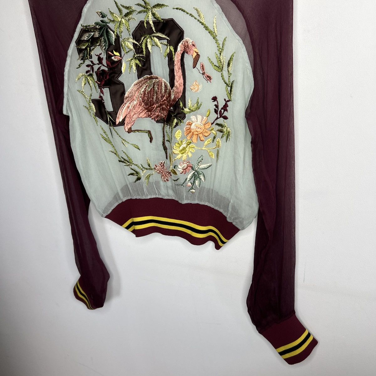 Jean Paul Gaultier Jean Paul Gaultier Vintage Silk Zip Flamingo Jacket Archival Size S / US 4 / IT 40 - 10 Thumbnail