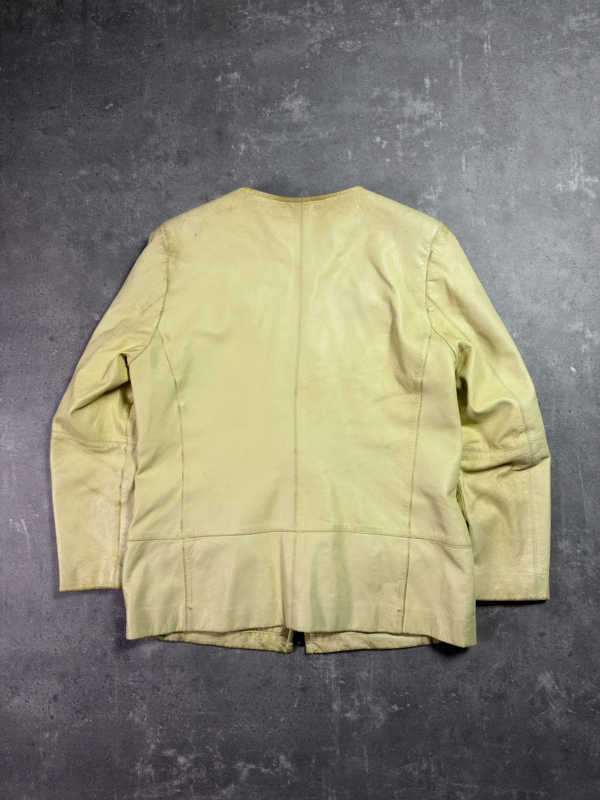 Givenchy 90s Distressed Faded Givenchy Napoleon Leather Jacket 40 Size L / US 10 / IT 46 - 2 Thumbnail