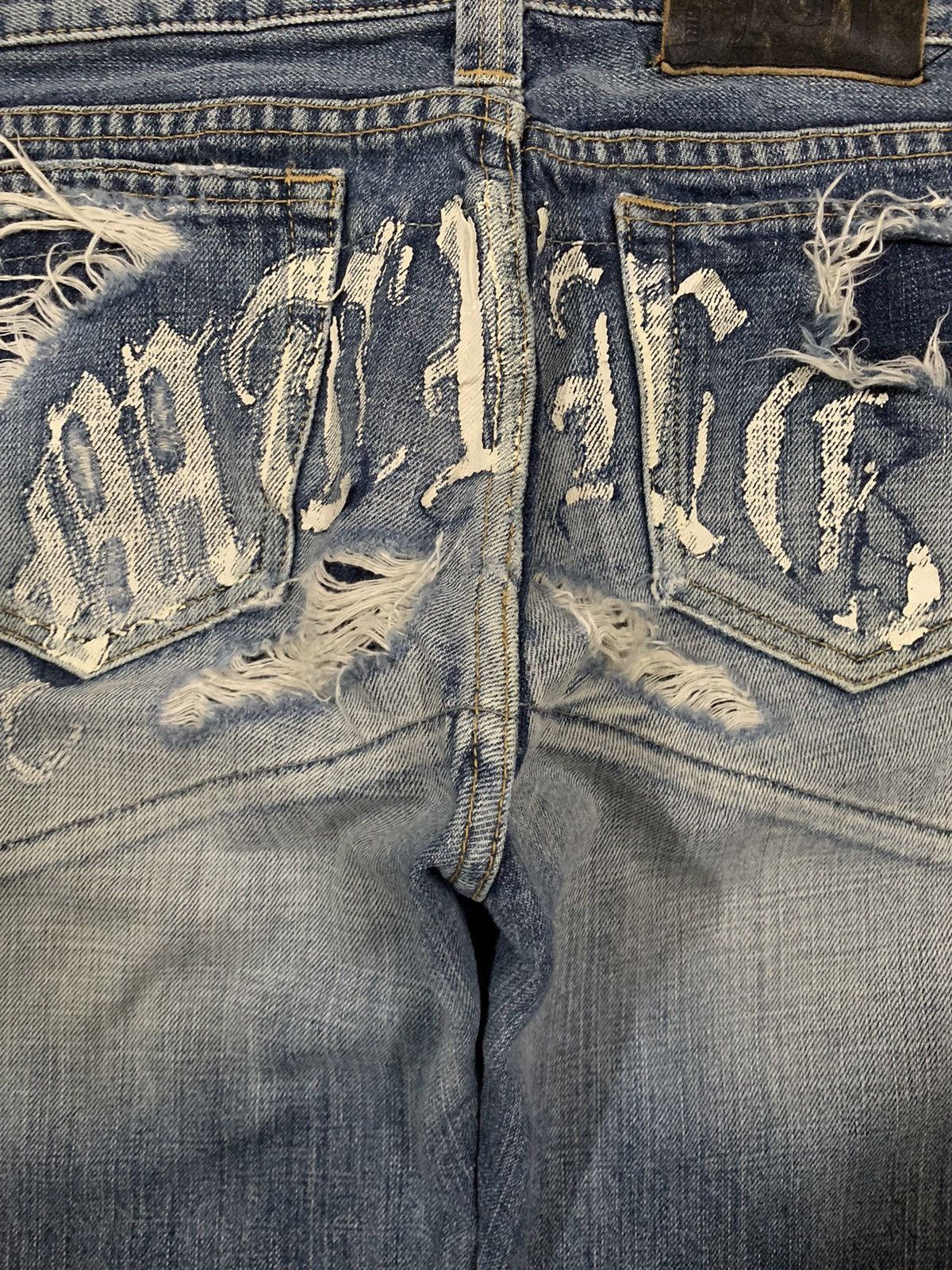 14th Addiction Vintage Japanese Brand Baggy Distressed Punk Style Jeans Size US 30 / EU 46 - 13 Thumbnail