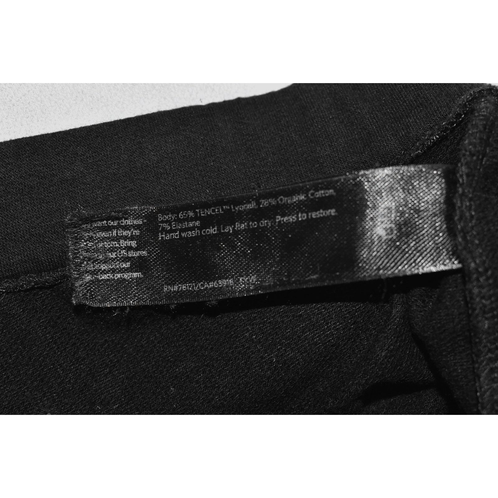 Eileen Fisher EILEEN FISHER Black Stretch Tencel Cotton Petite Pants Sz PS Size 29" - 6 Thumbnail