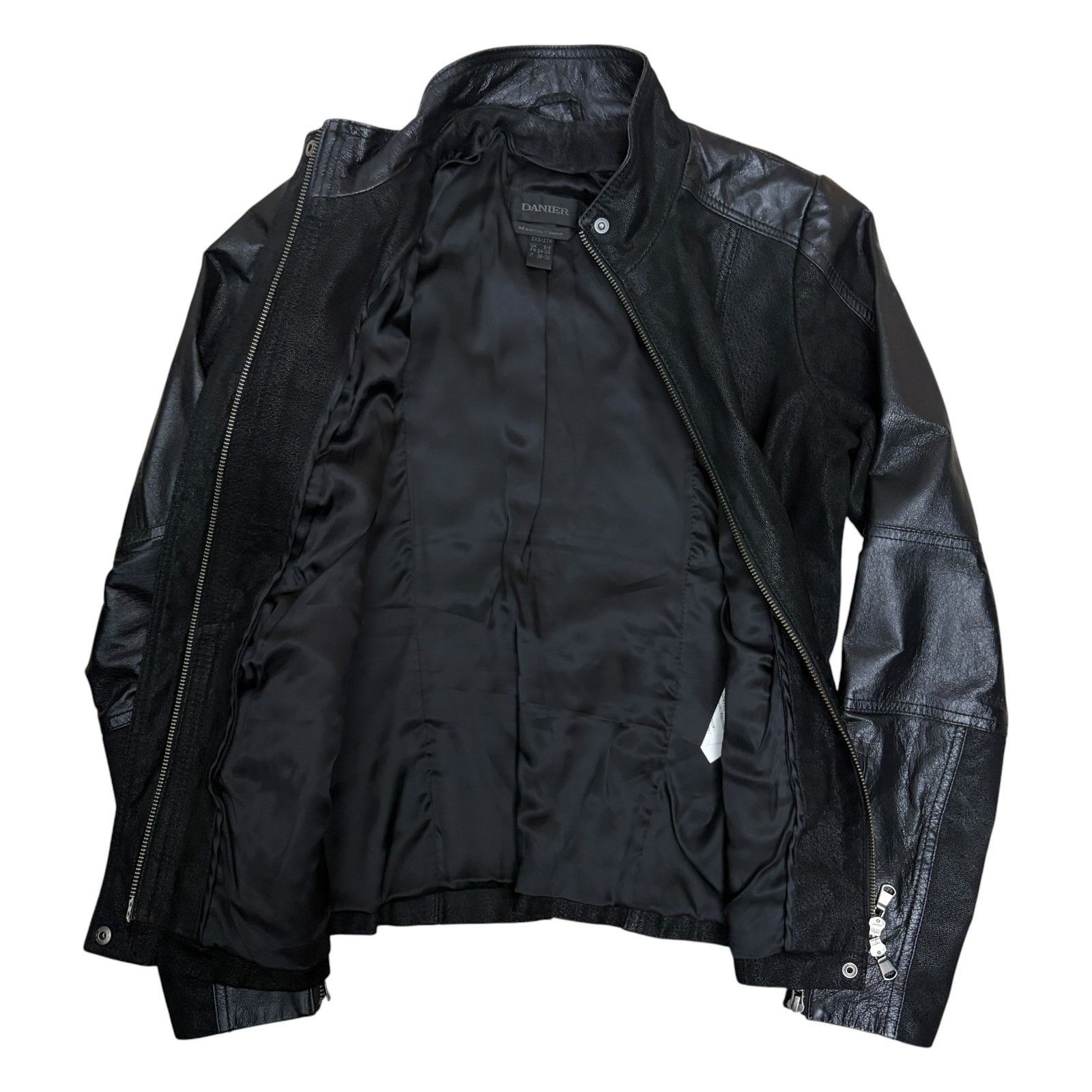 Danier DANIER LEATHER Jacket Designer Black Casual Coat Womens 2XS Size XXS / US 00 / IT 34 - 3 Thumbnail