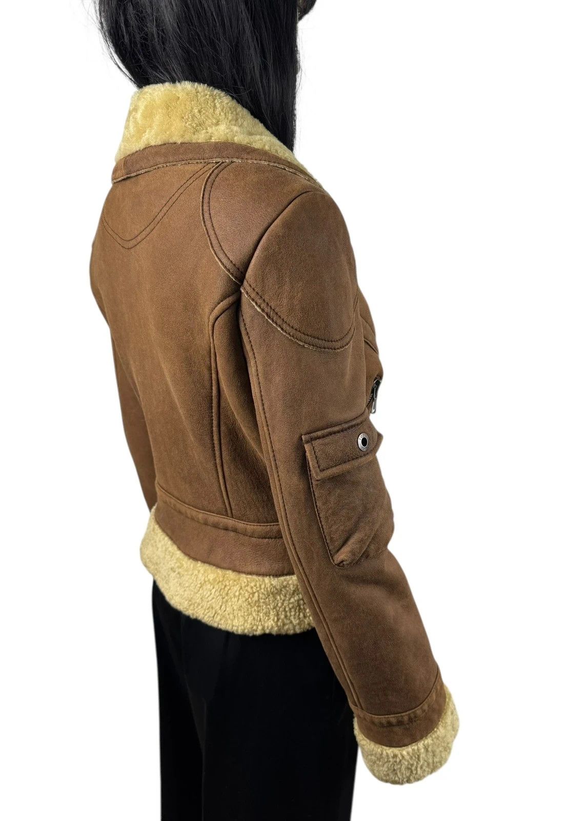 Tod's Tod’s Genuine Leather Shearling Biker Jacket size 44 Size M / US 6-8 / IT 42-44 - 9 Thumbnail