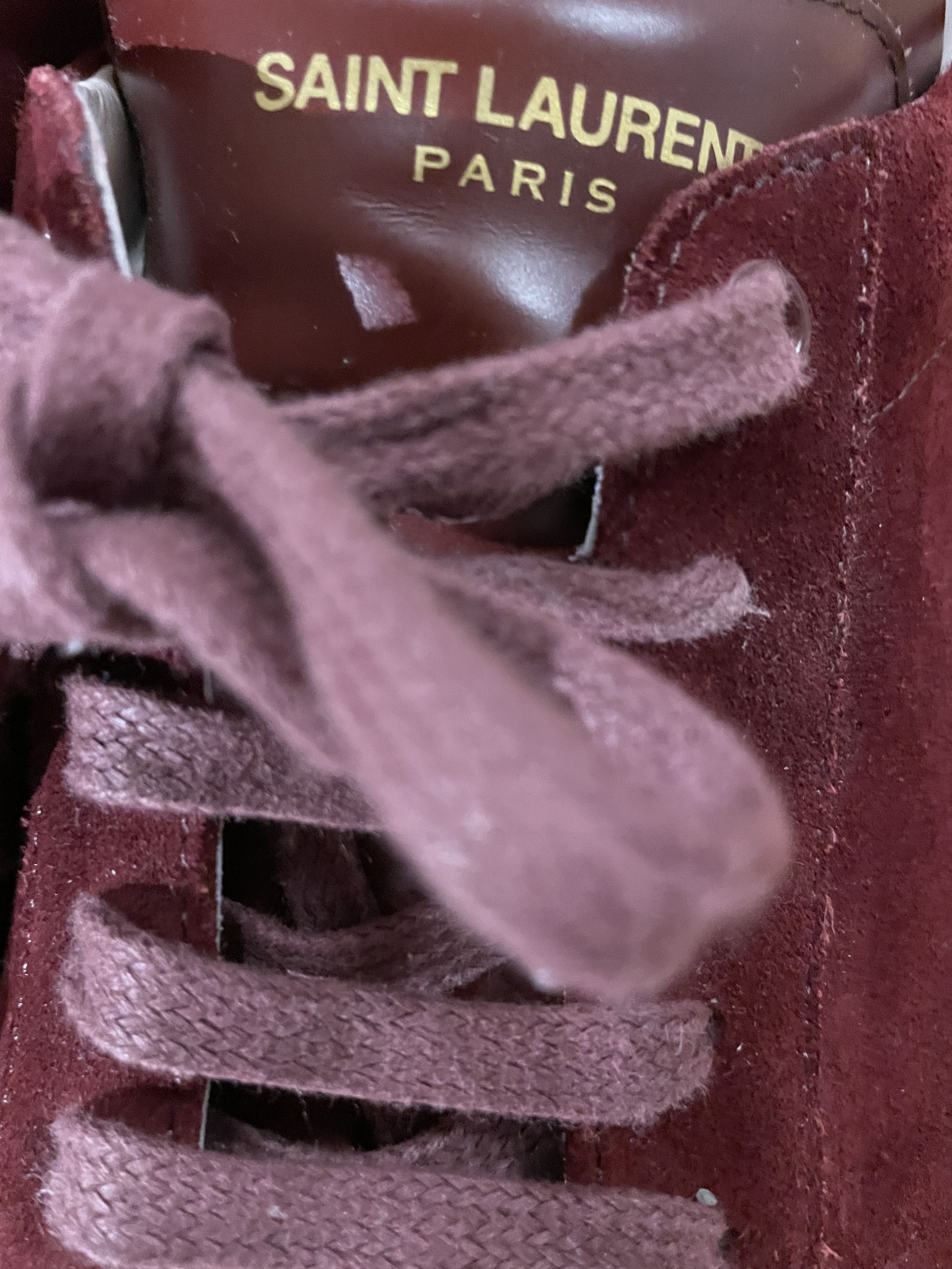Saint Laurent Paris Saint Laurent Paris dark red suede sneakers Size US 11 / EU 44 - 3 Thumbnail
