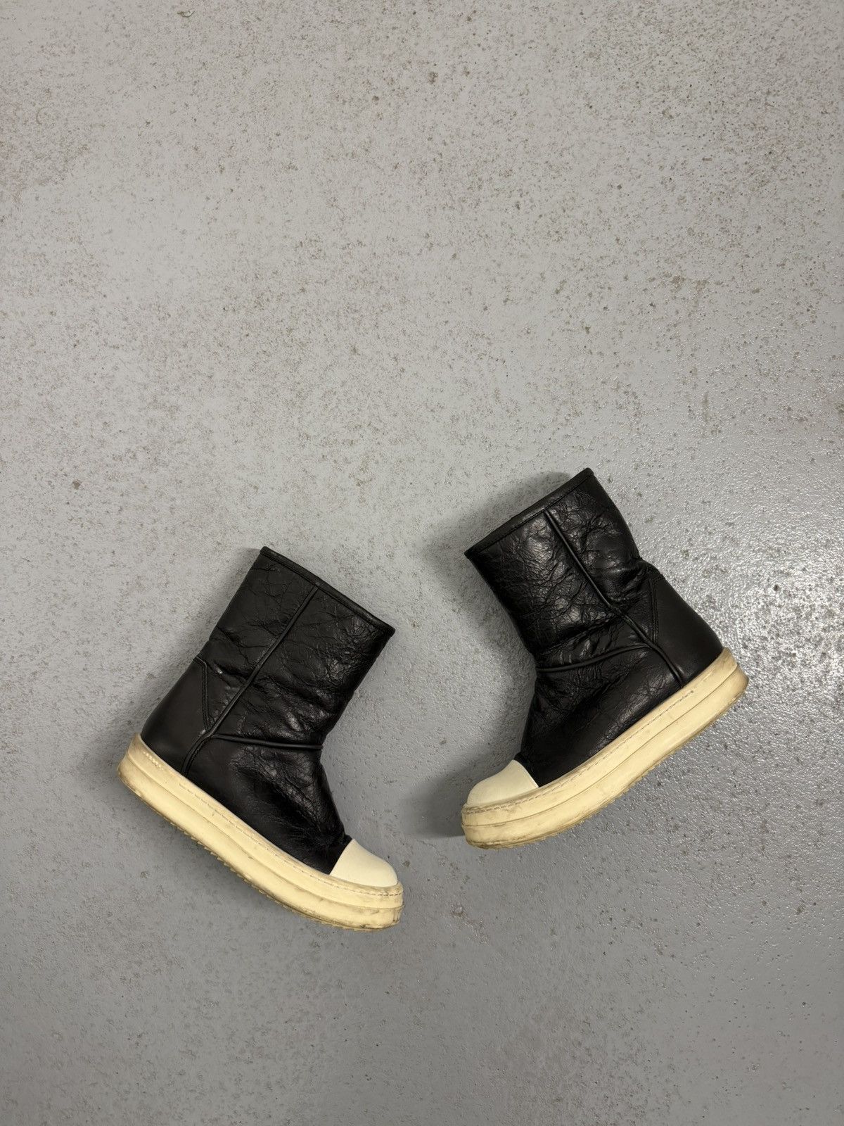 Rick Owens Rick Owens Shearling High Ramones Sneakers Size US 6 / IT 36 - 1 Thumbnail