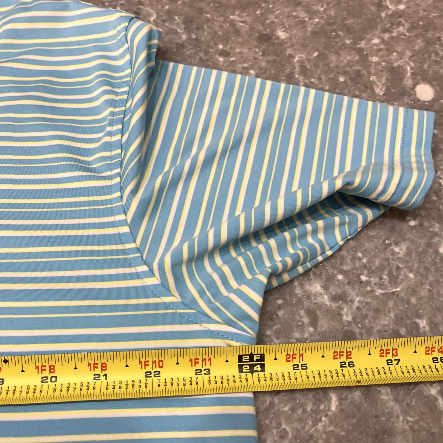 Peter Millar Quail Hollow Peter Millar Summer Comfort Polo Regular Large Light Blue Navy Stripes Men Golf Size US L / EU 52-54 / 3 - 4 Thumbnail