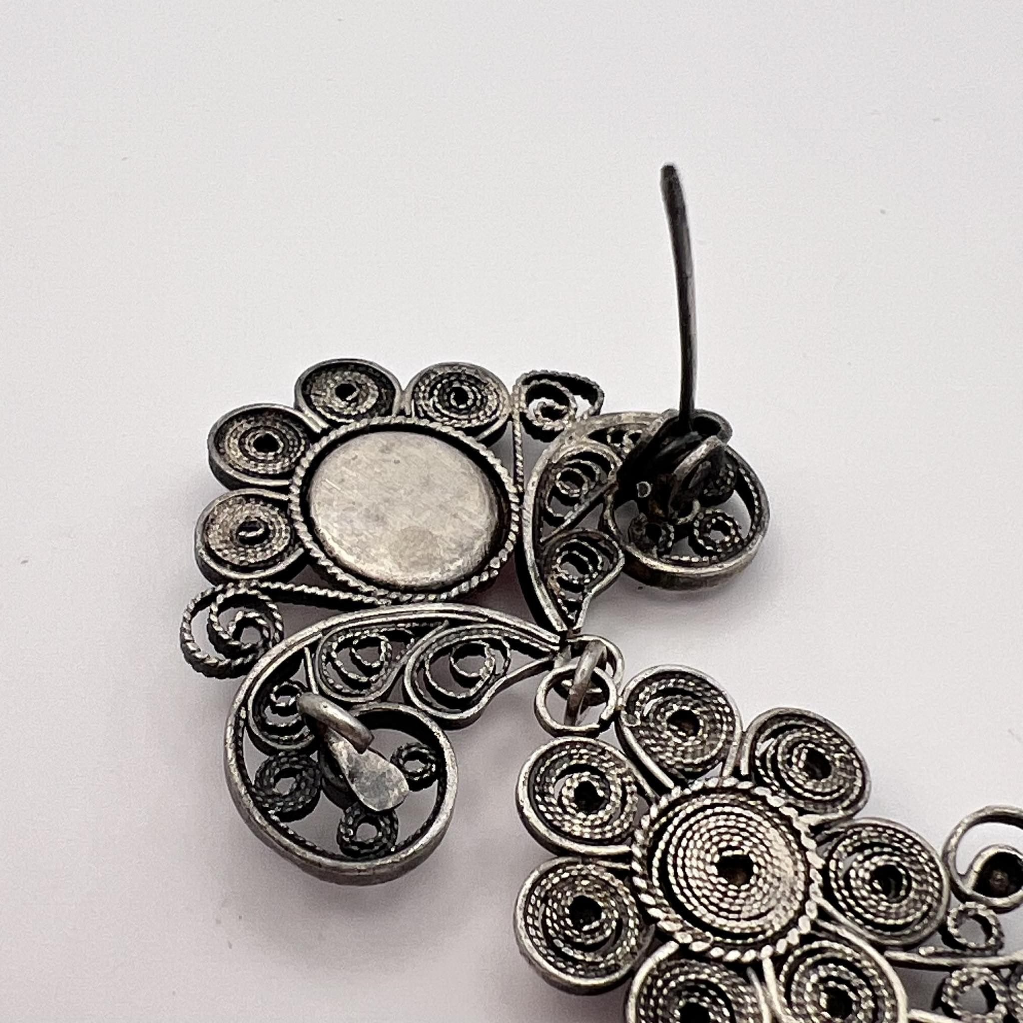 Vintage 1980's Vintage Jewelry Filigree Silver Plated Pin Brooch Size ONE SIZE - 3 Thumbnail