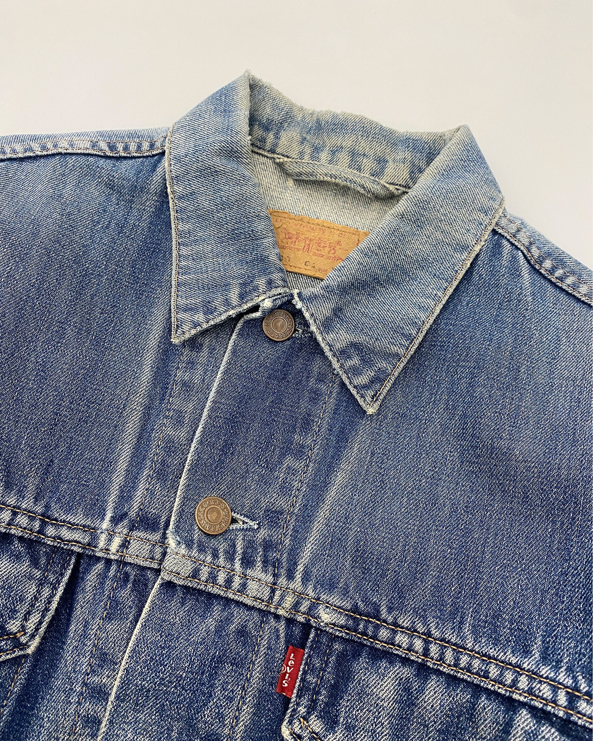 Levi's 2000s Type 3 Distressed Denim Jacket Size US L / EU 52-54 / 3 - 3 Thumbnail