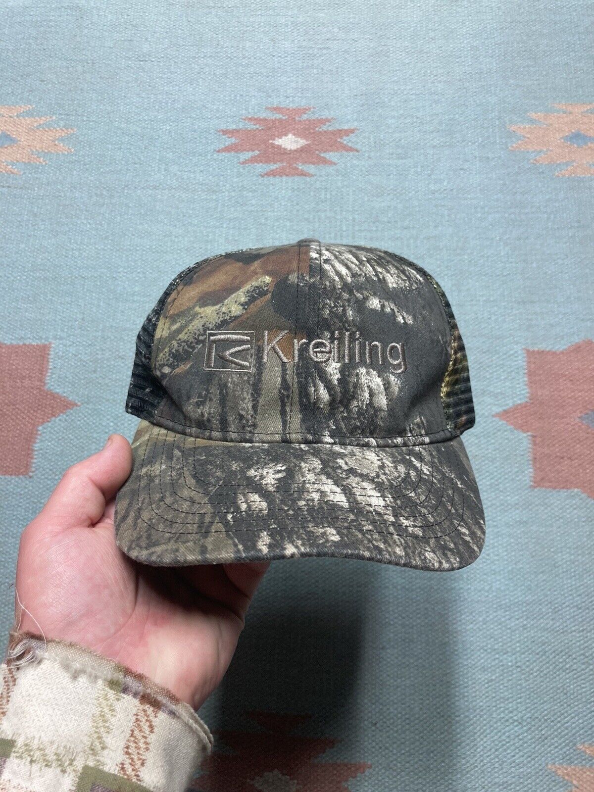 Mossy Oaks × Vintage VTG trucker hat camo break tree mossy oak kreiling roofing Size ONE SIZE - 2 Thumbnail