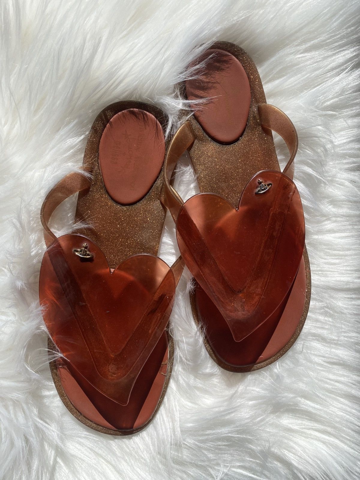 Vivienne Westwood Vivienne Westwood shimmery summer heart shaped sandals Size US 7 / IT 37 - 1 Thumbnail