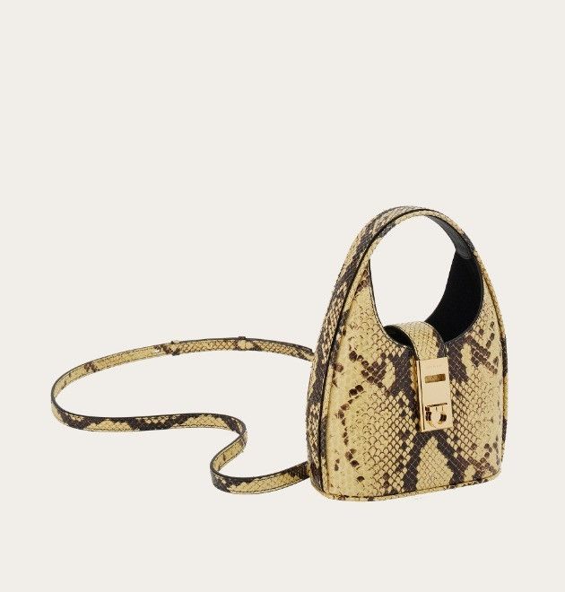 Salvatore Ferragamo o1s1rm0924 Size: OS / Leather Mini Hobo Bag in Python Size ONE SIZE - 6 Thumbnail