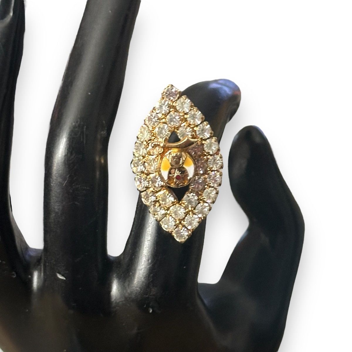 Vintage Vintage rhinestone Masonic Potentate Shriners ring Size ONE SIZE - 8 Thumbnail