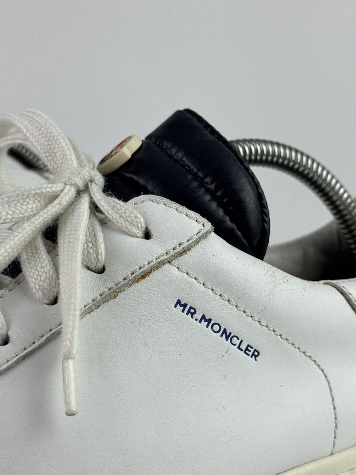 Moncler Moncler Angeline Leather Sneakers White Size US 7 / EU 40 - 4 Thumbnail