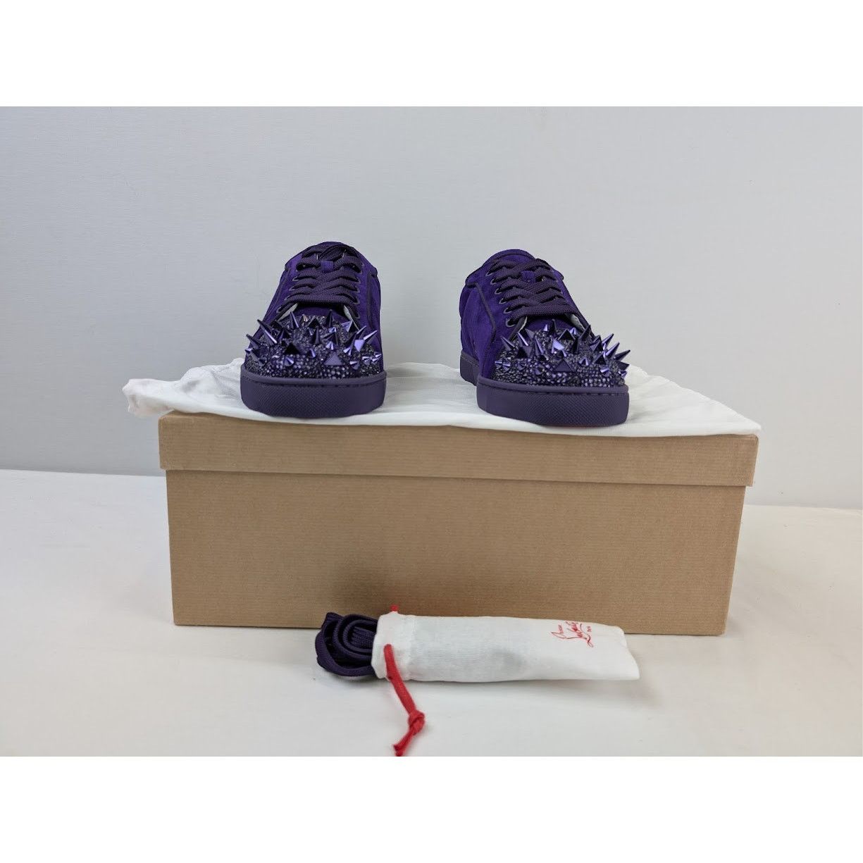 Christian Louboutin o1rshd1 Junior Pik Strass Sneakers in Blue Size US 8 / EU 41 - 19 Thumbnail
