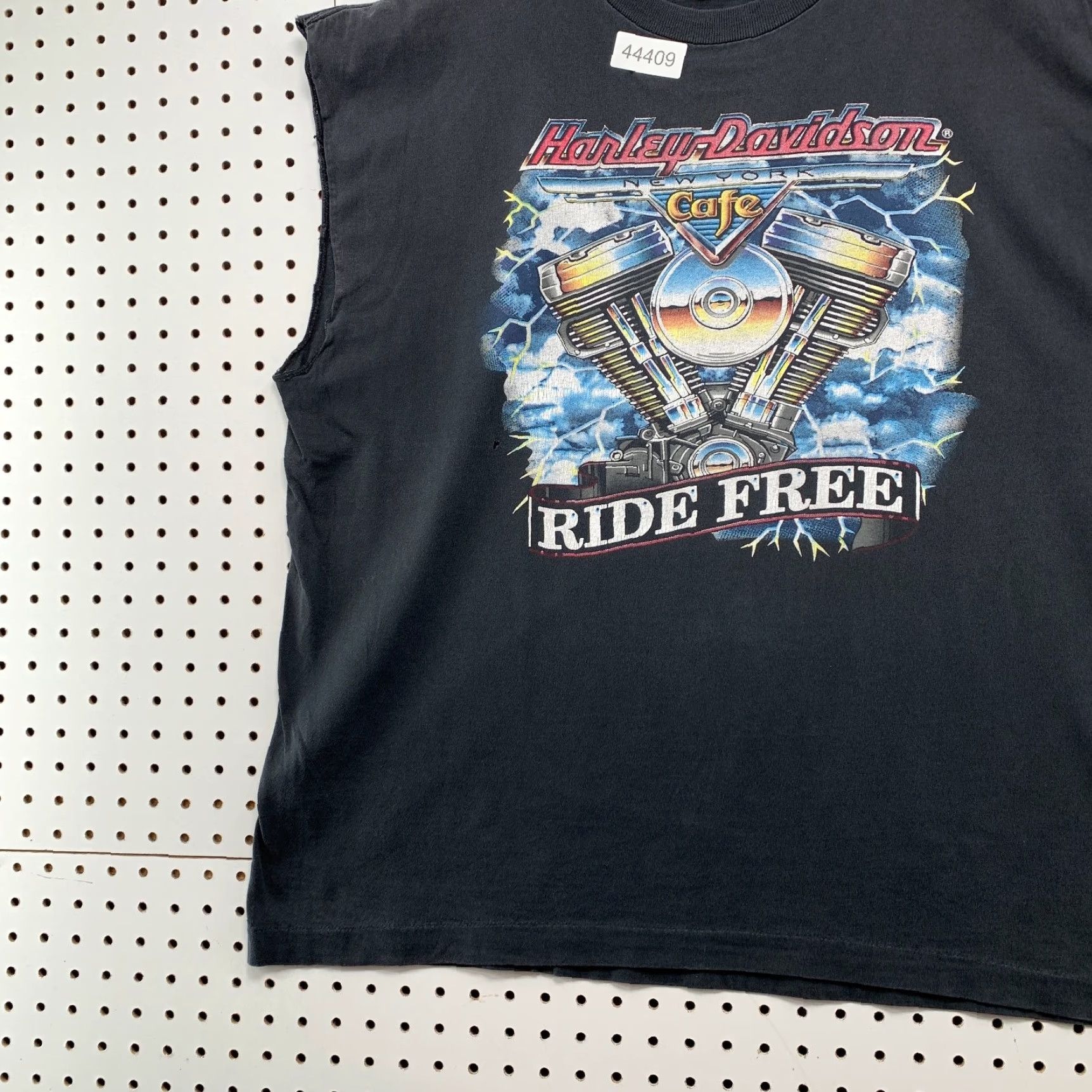Harley Davidson VINTAGE Harley-Davidson Ride Free Sleeveless Shirt Mens 2XL Black Cotton Graphic Print USA Motorcycle 90s Mens Size US XXL / EU 58 / 5 - 4 Thumbnail