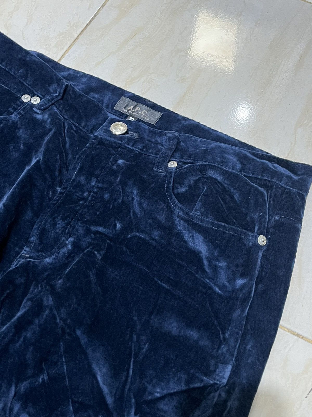 A.P.C. APC blue Velvet pant Size US 30 / EU 46 - 2 Thumbnail