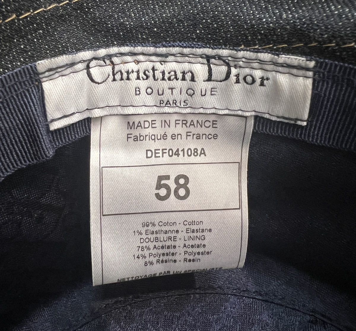 Christian Dior Monsieur Christian Dior Archive Hat Bucket Women’s Denim Size ONE SIZE - 7 Thumbnail