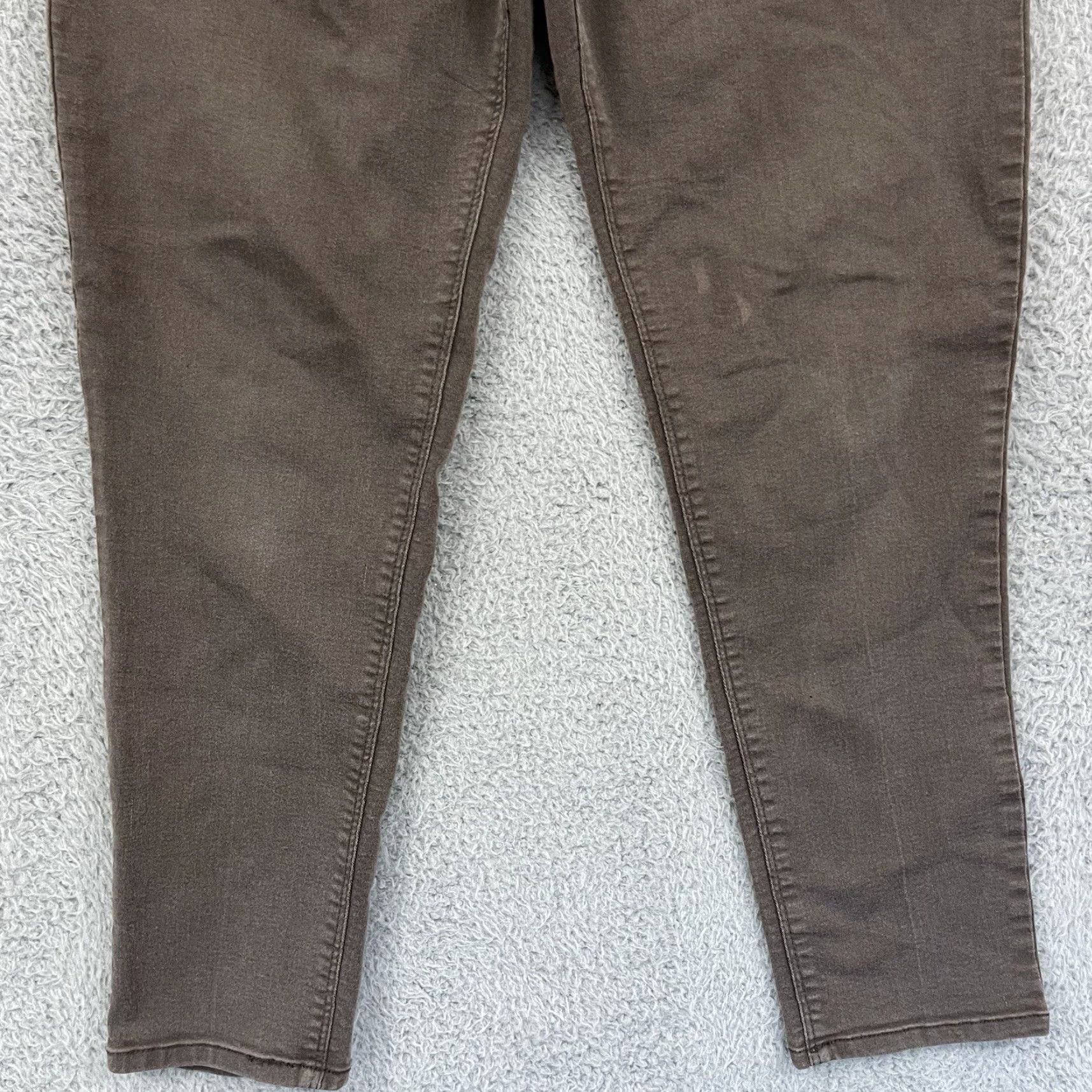 Vintage Democracy Jeans Capri Pants Womens 14 Brown Stretch Ab Technology 5-Pocket Denim Slim Casual Retro 28in Inseam Size 36" / US 14 / IT 50 - 2 Thumbnail