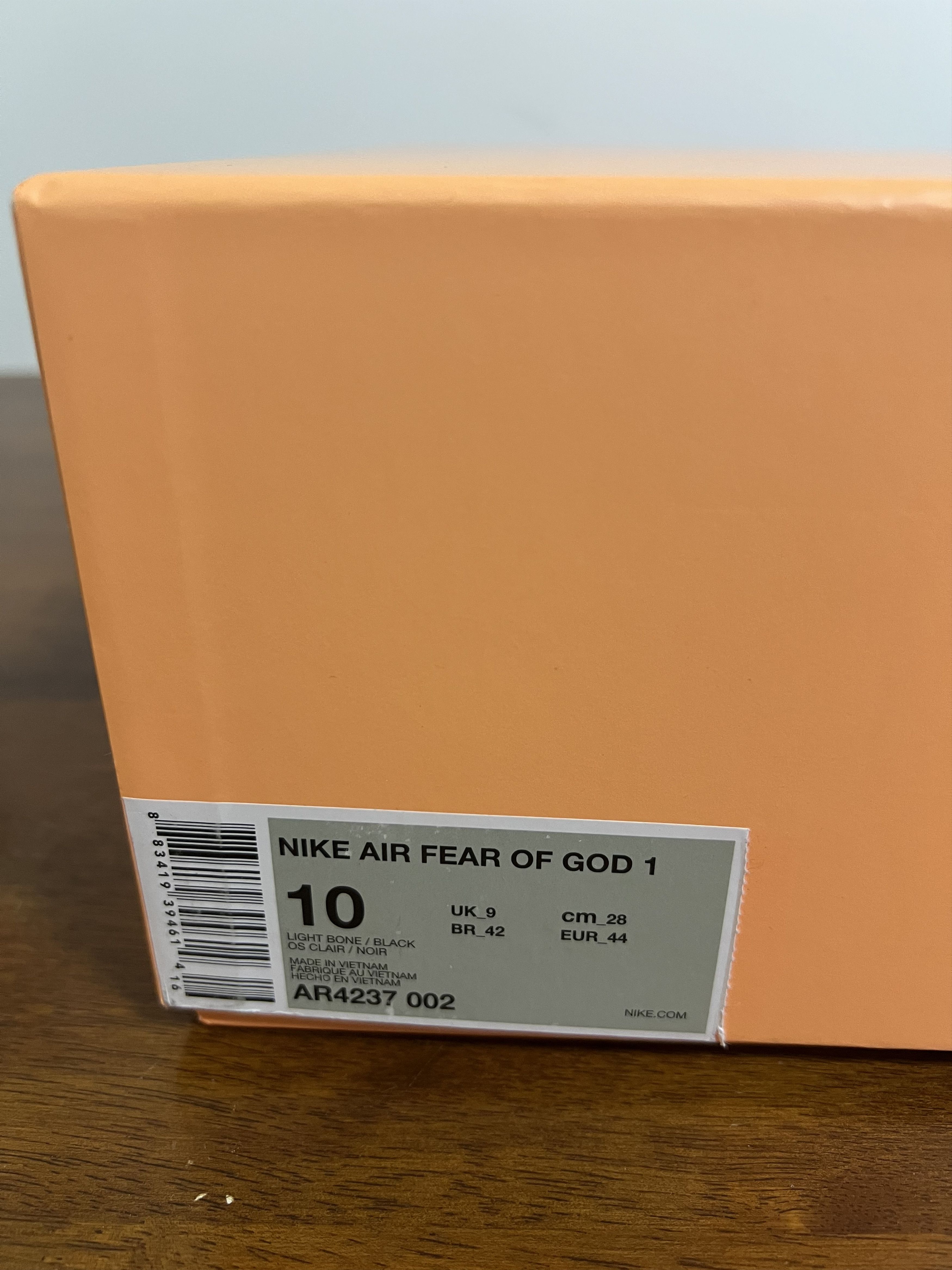 Oatmeal Fear Of God Box ? 2019 Fear Of God X Nike Air Fear Of God