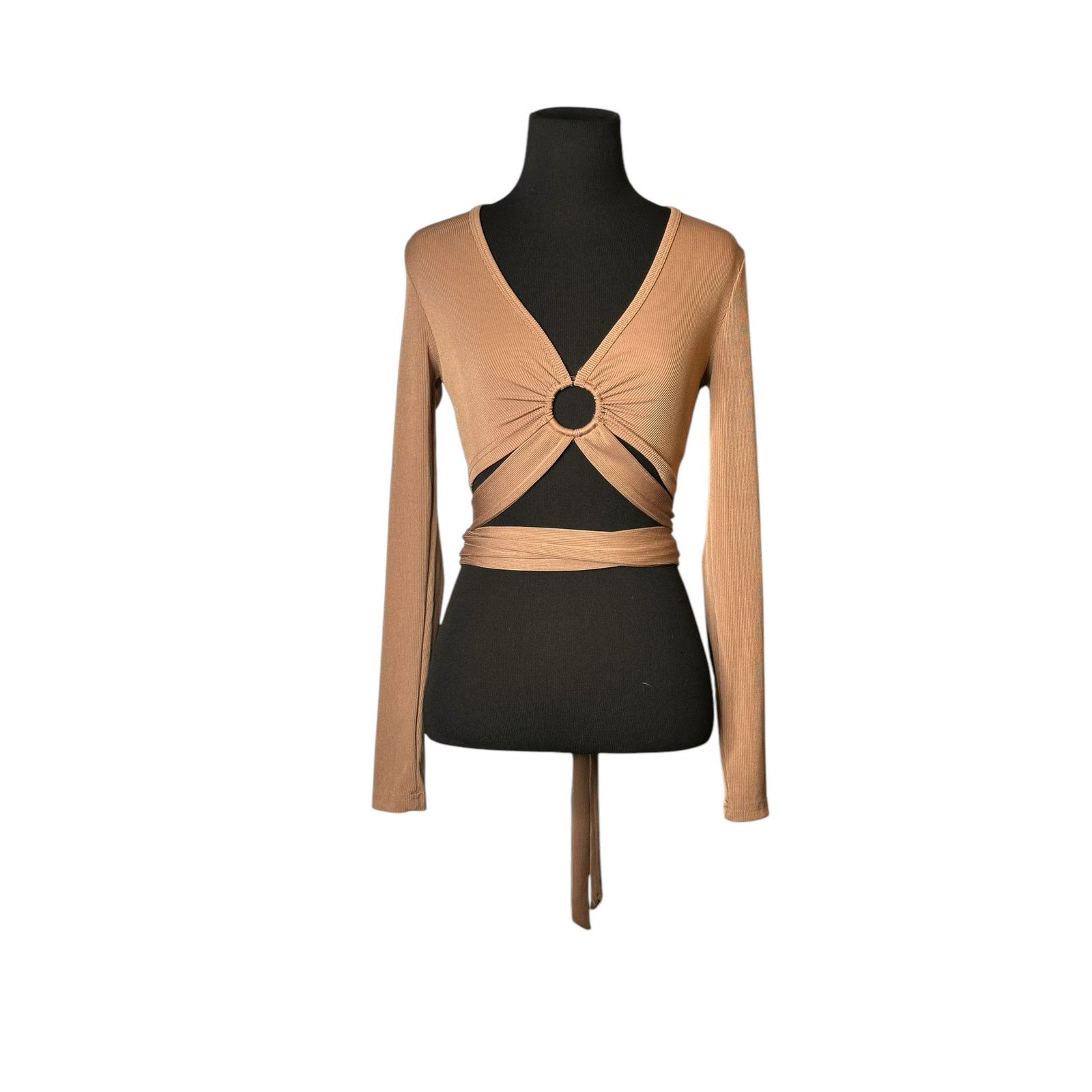 Shein Shein brown cut out ring long sleeves sexy top size XS Size XS / US 0-2 / IT 36-38 - 12 Thumbnail
