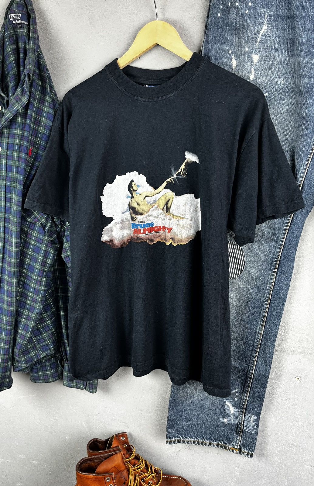 Vintage Vintage Bruce Almighty Movie Promo Shirt 2003 Jim Carrey Size US L / EU 52-54 / 3 - 1 Thumbnail