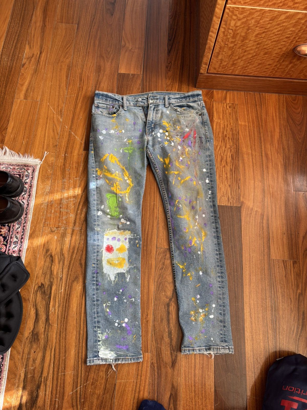 Levi's Levis~~ Art paint handcrafted jeans Size US 32 / EU 48 - 1 Thumbnail