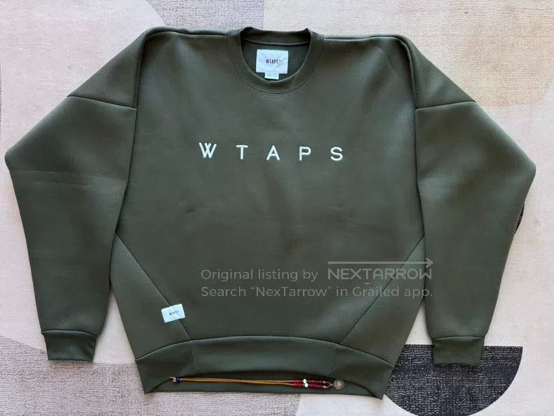 Wtaps Wtaps Military green space cotton machine knit t-shirt Size US M / EU 48-50 / 2 - 3 Thumbnail