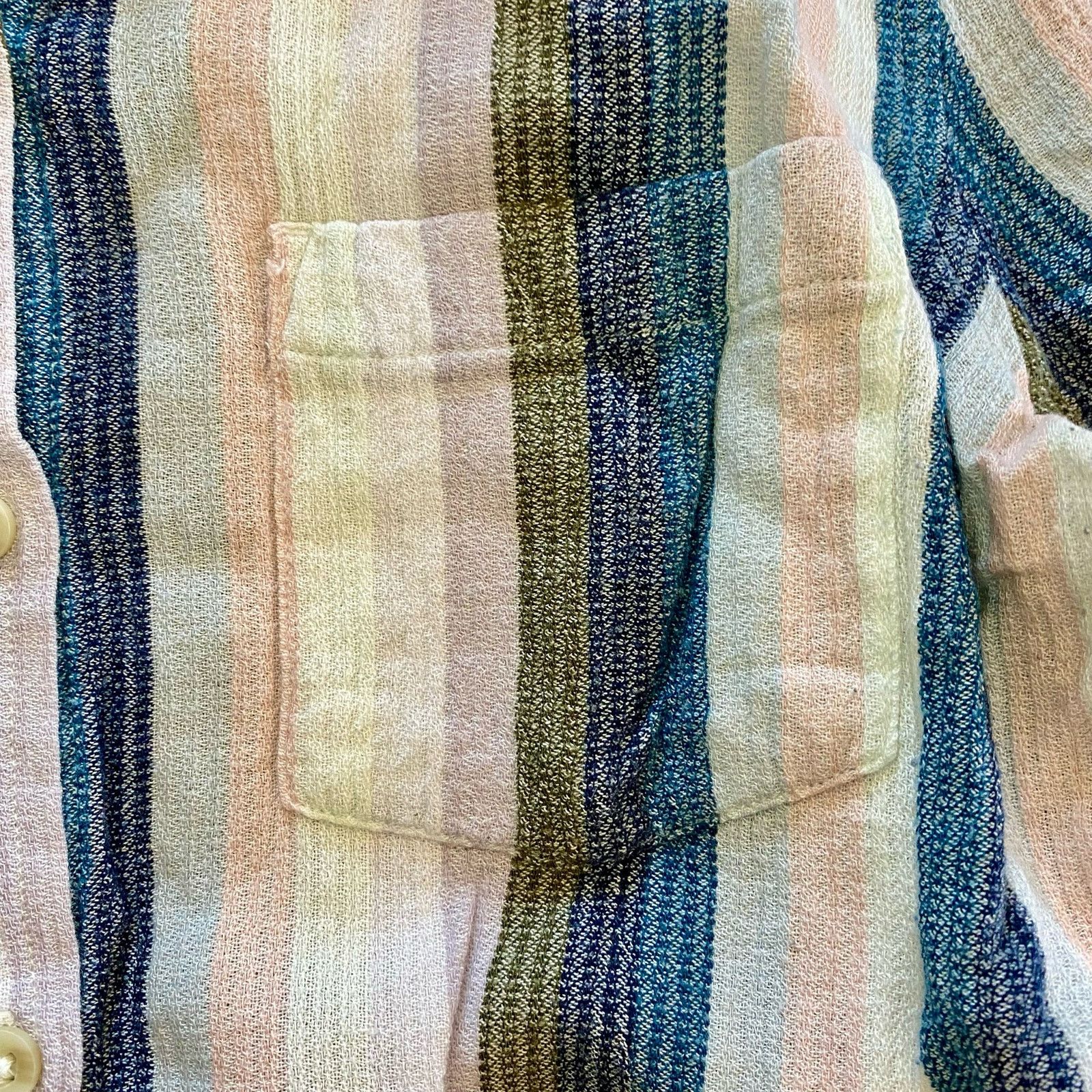 Sonoma Sonoma Stripe Blue Button-up Shirt Blouse Womens Medium Size M / US 6-8 / IT 42-44 - 4 Thumbnail