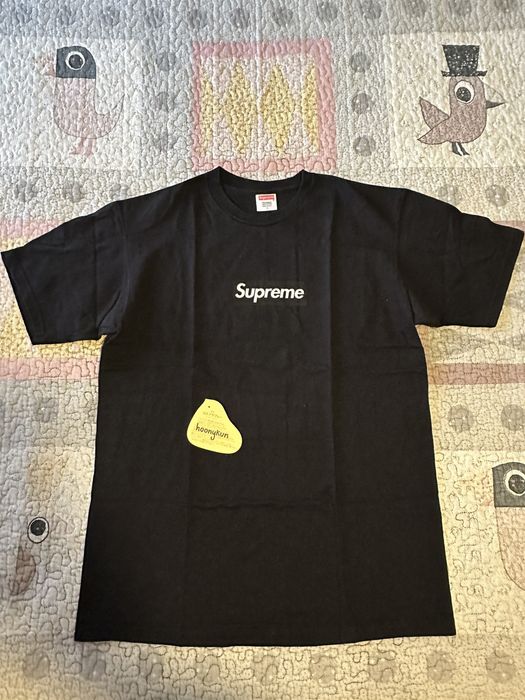supreme black on black friends & family box logo tee shirt size xl