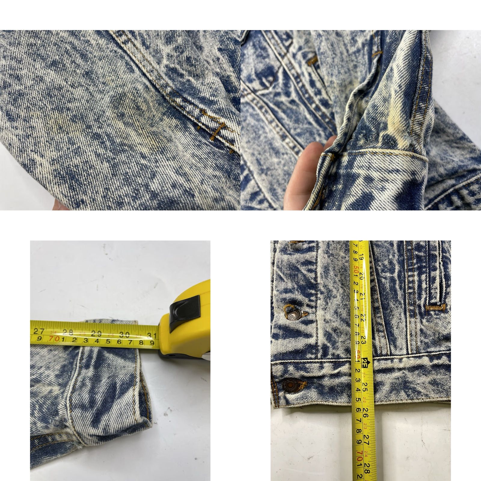 Levi's VINTAGE Levi's Denim Jacket Acid Wash Blue USA Made in USA Mens M 523 127 Size US M / EU 48-50 / 2 - 8 Thumbnail