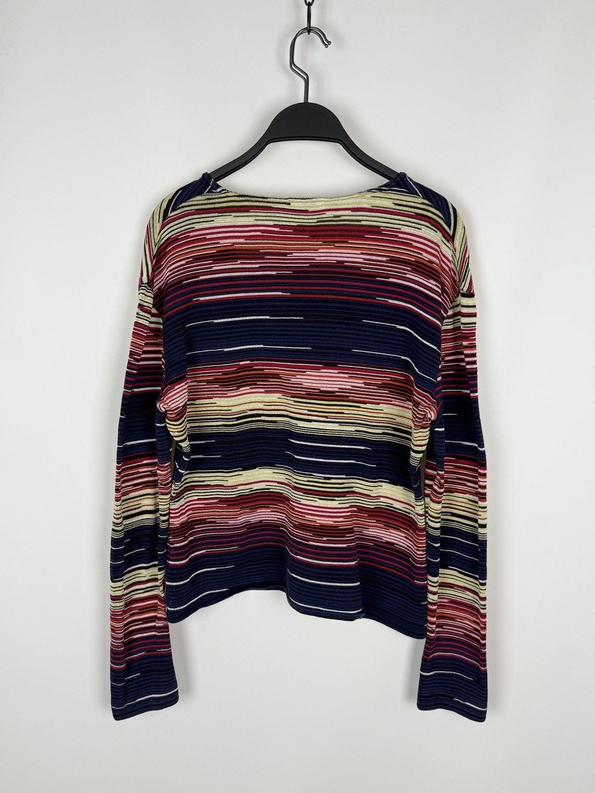 Missoni 1990s Vintage Missoni Sport Wrap V-Neck Sweater 48 Size XL / US 12-14 / IT 48-50 - 7 Thumbnail