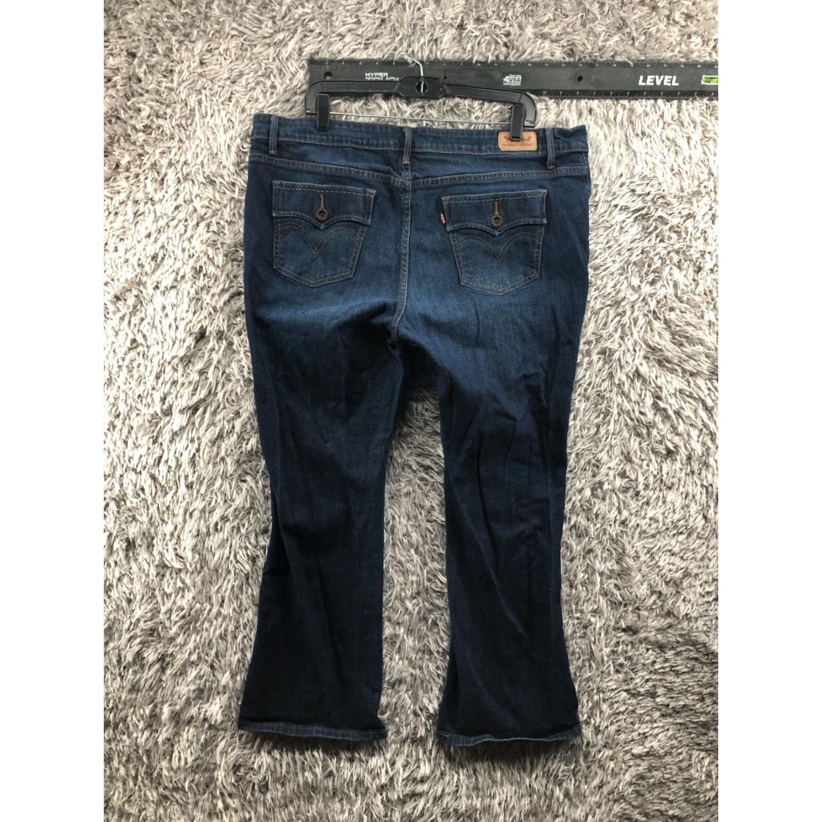 Levi's Levi's Jeans Plus Size 20 Womens Bootcut Denim Dark Wash Blue 5-Pocket Regular Rise High Vintage No 28 Inseam Size 42" / US 20 - 6 Thumbnail
