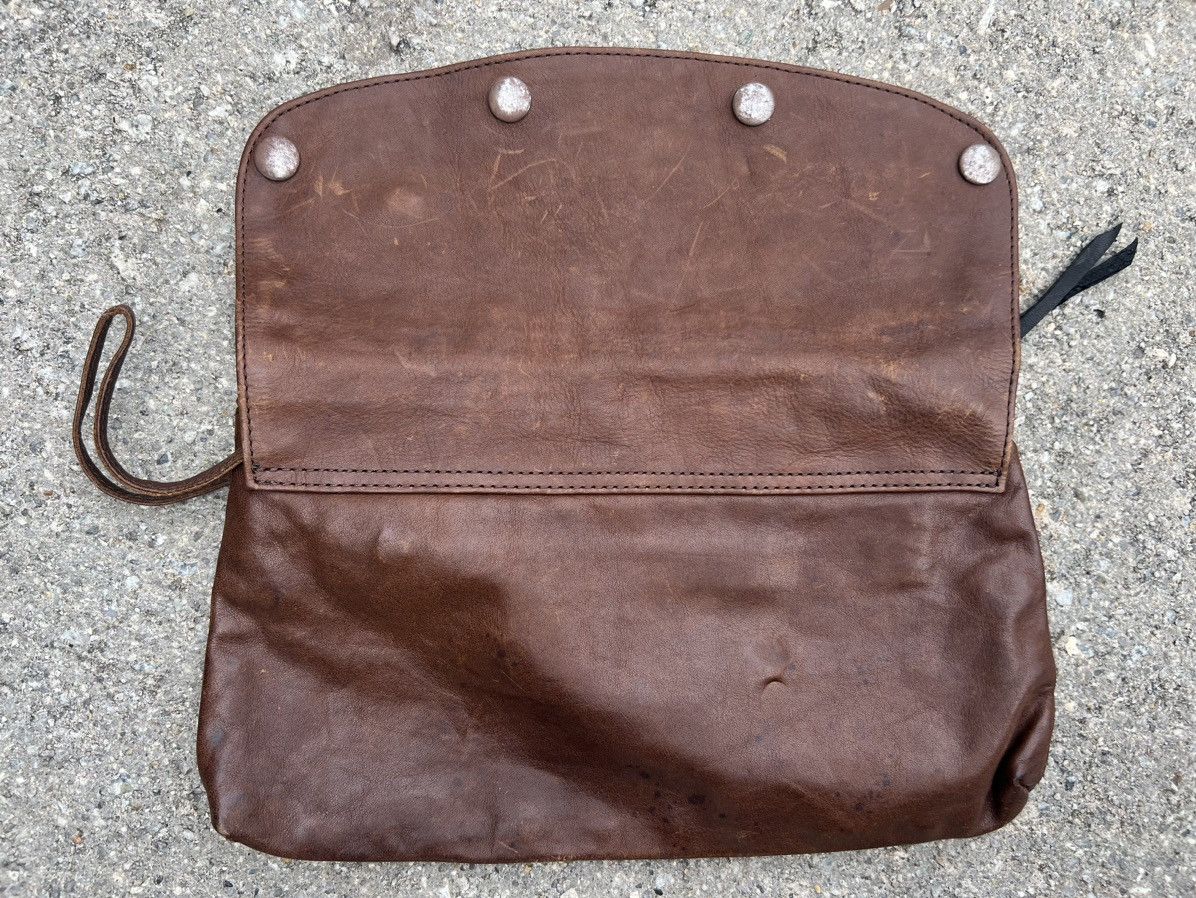 Leather Far Eastern Enthusiast Japan Patina Leather Clutch Bag Size ONE SIZE - 16 Thumbnail