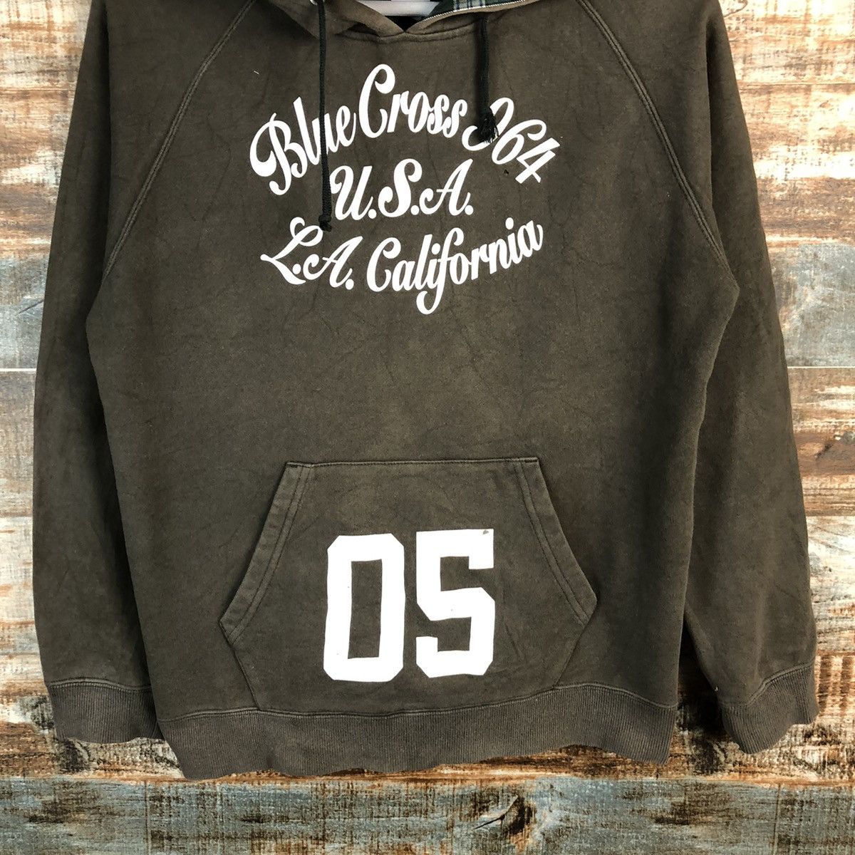 Japanese Brand Blue Cross Brown Hoodie #A1274 Size US S / EU 44-46 / 1 - 6 Thumbnail