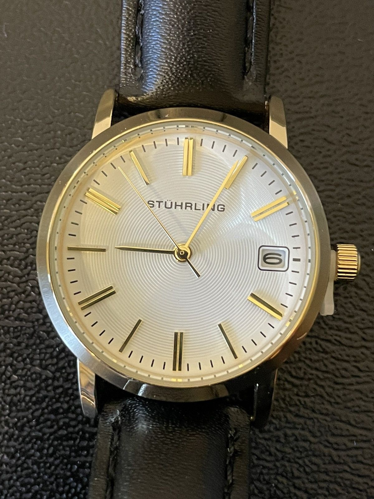 Sturhling Stuhrling women’s watch w/ black leather strap Size ONE SIZE - 1 Thumbnail