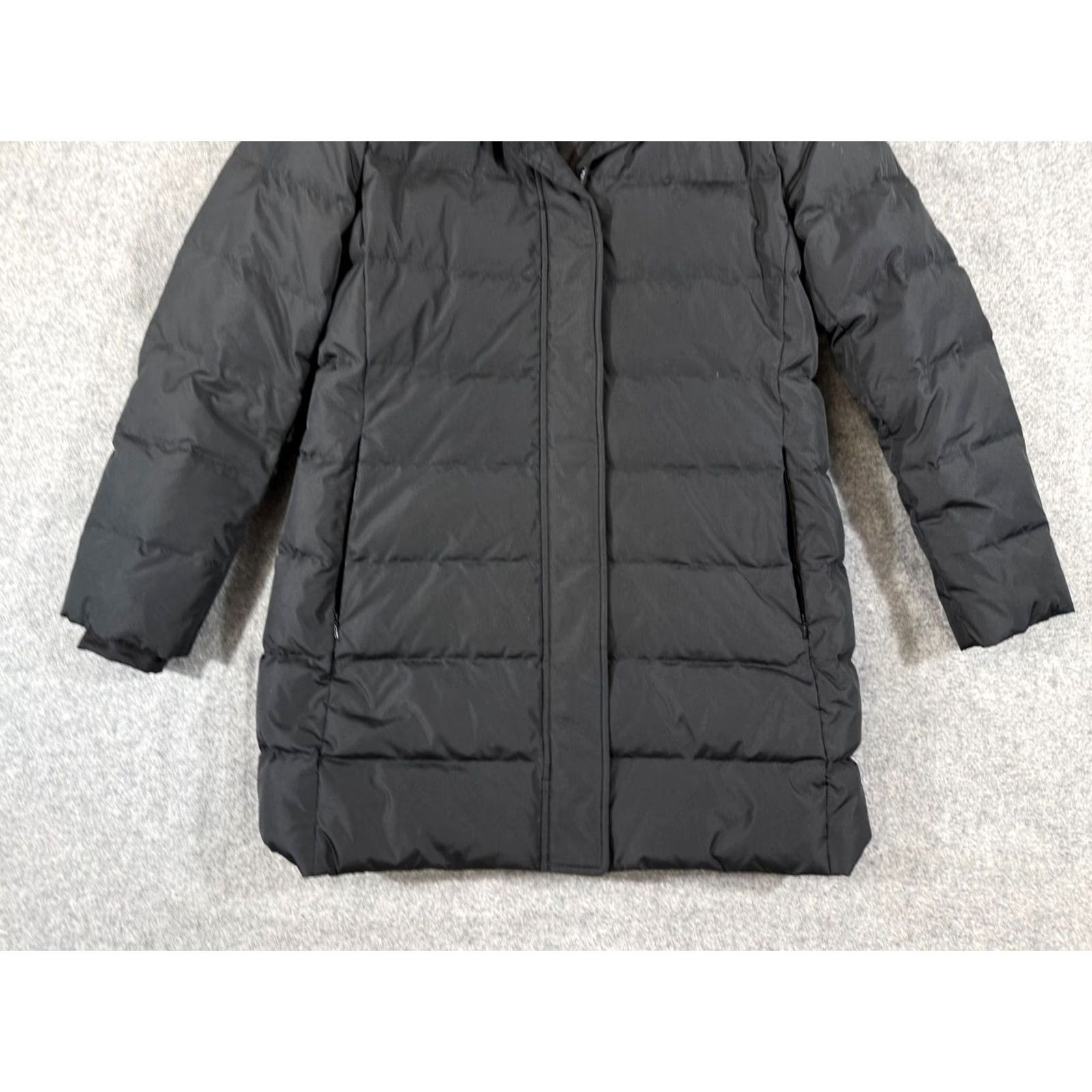 Lands' End Lands' End Down Parka Coat Womens S/6-8 Black Faux Fur Hood Insulated Puffer Long Sleeve Size S / US 4 / IT 40 - 2 Thumbnail