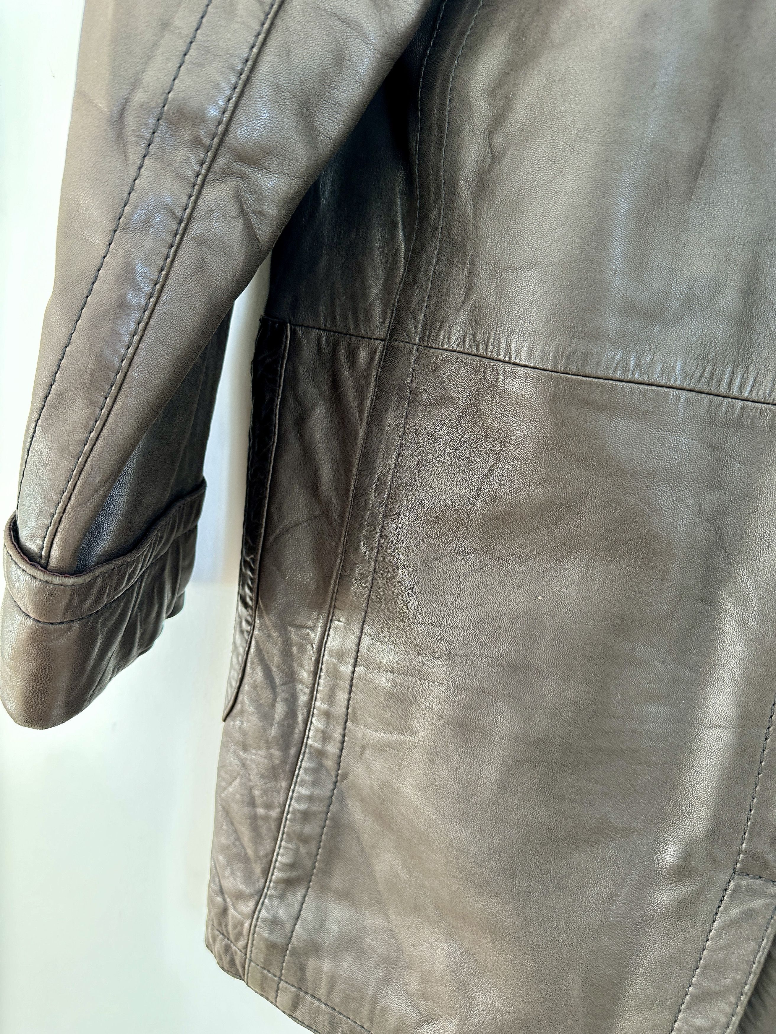 Gucci Men's Gucci Tom Ford Era Pea Coat Jacket Leather AUTHENTIC Size US M / EU 48-50 / 2 - 11 Thumbnail