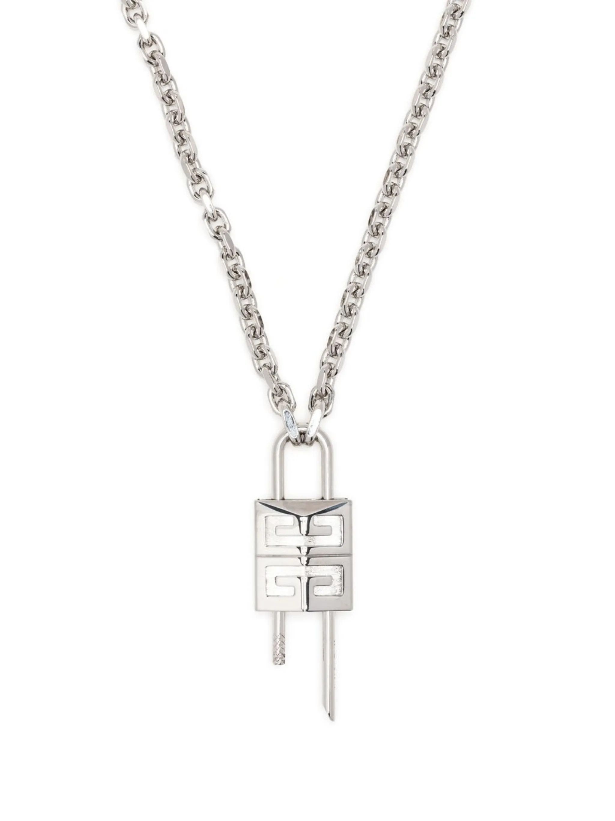 Givenchy o1srvl11e0725 Dup / Size: OS / Lock Necklace in Silver Size ONE SIZE - 1 Thumbnail