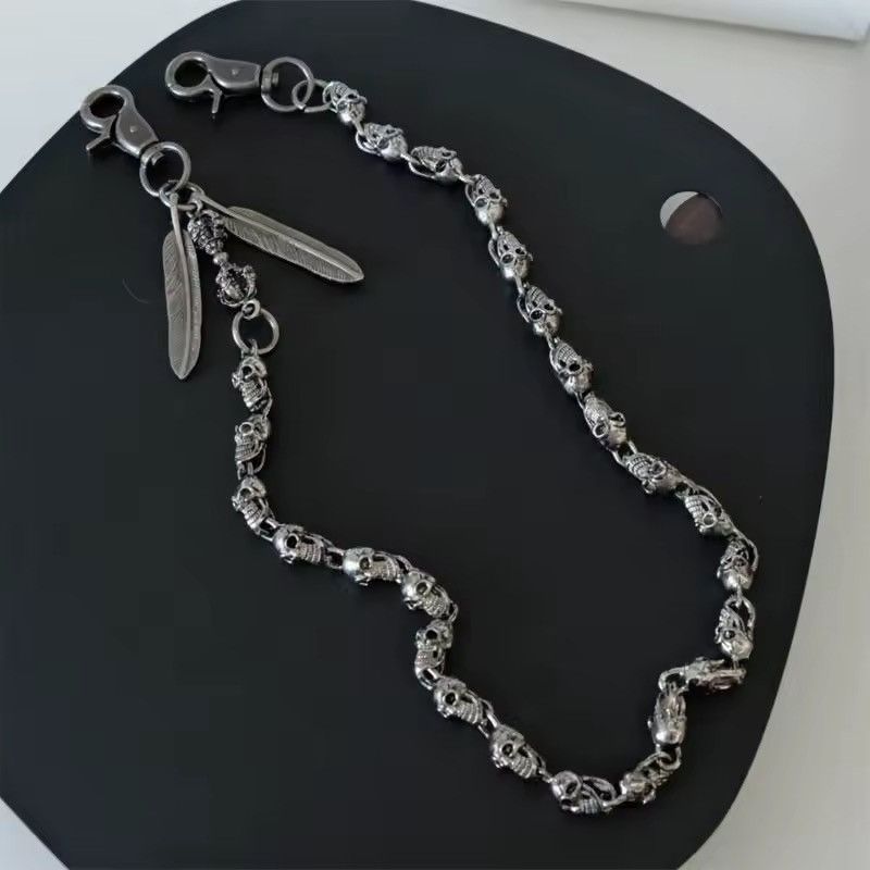 Other Japanese Peripheral Skull and Feather Goth Waist Chain Size ONE SIZE - 1 Thumbnail