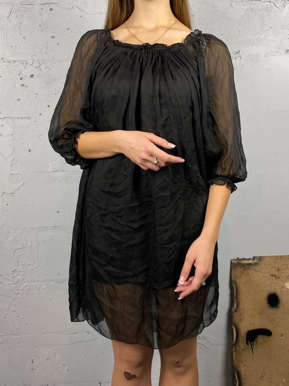 Marc Jacobs Avant Garde Marc Jacobs Mesh Asymetrical Black Dress Size XS / US 0-2 / IT 36-38 - 1 Thumbnail