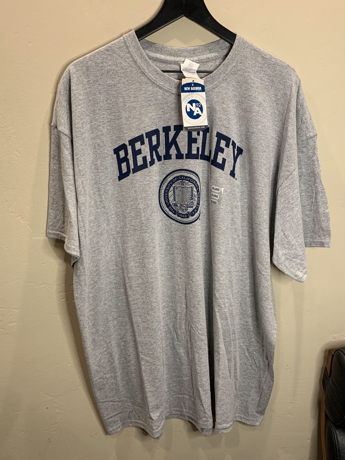 image of American College x Collegiate Vintage Deadstock New Uc Berkeley Seal College Shirt in Gray/Navy (Si