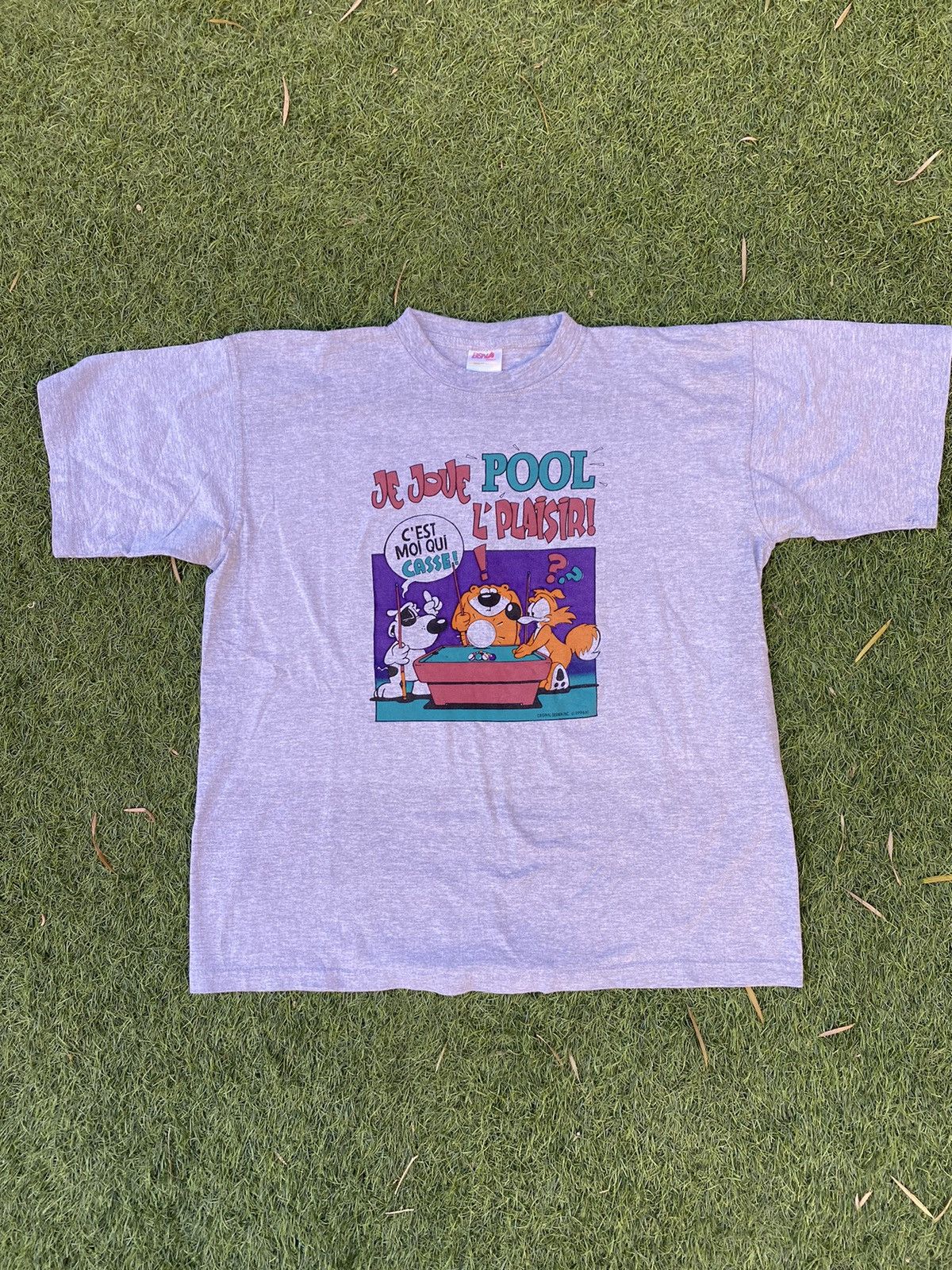 Vintage VTG FRENCH 90s Pool SHIRT Size US L / EU 52-54 / 3 - 1 Thumbnail