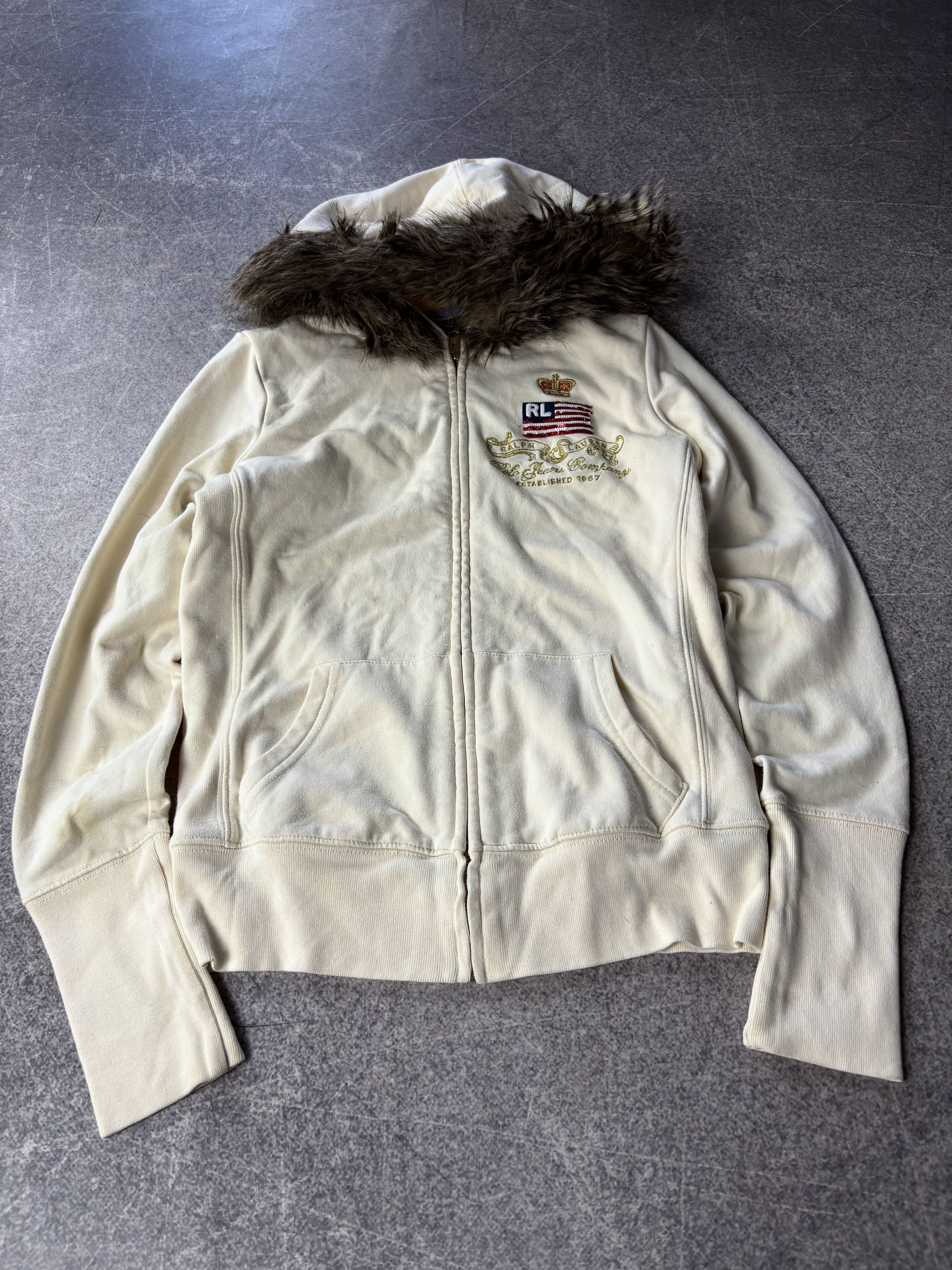 Polo Ralph Lauren Polo Ralph Lauren Flag USA Zipper Fur Hoodie LGB style Size US XS / EU 42 / 0 - 4 Thumbnail