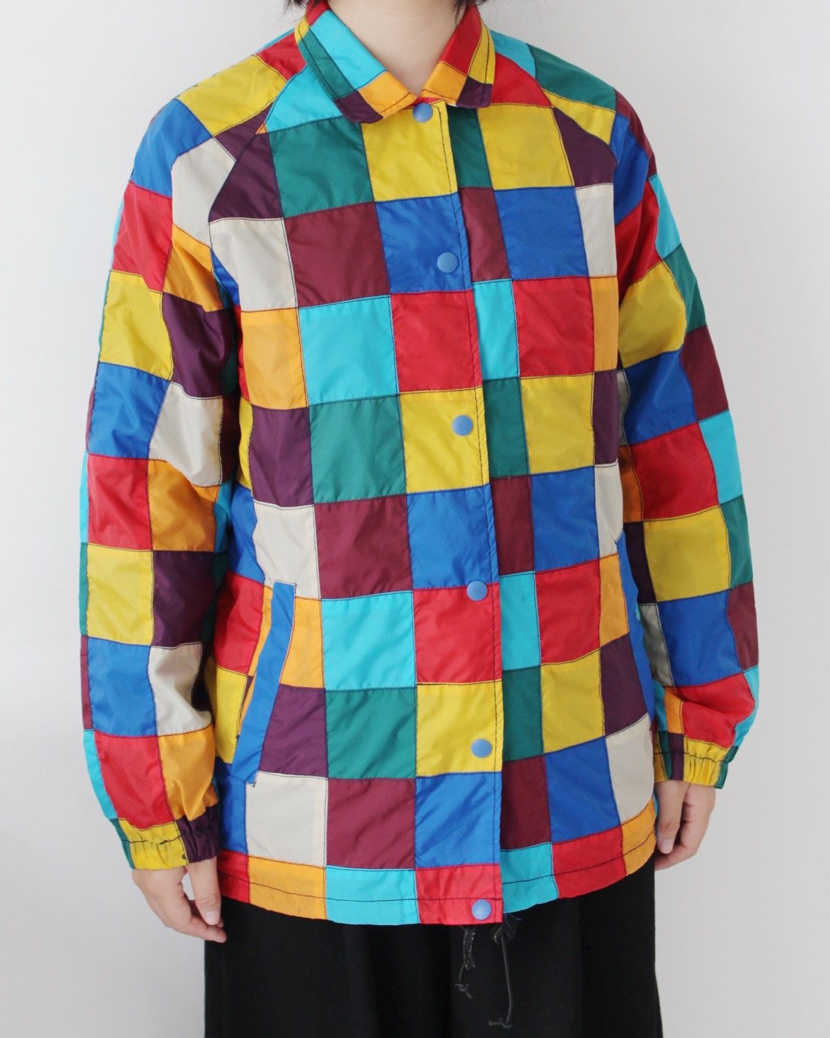 Japanese Brand 2000S CUBE SUGAR PATCHWORK COACH JACKET Size US M / EU 48-50 / 2 - 4 Thumbnail