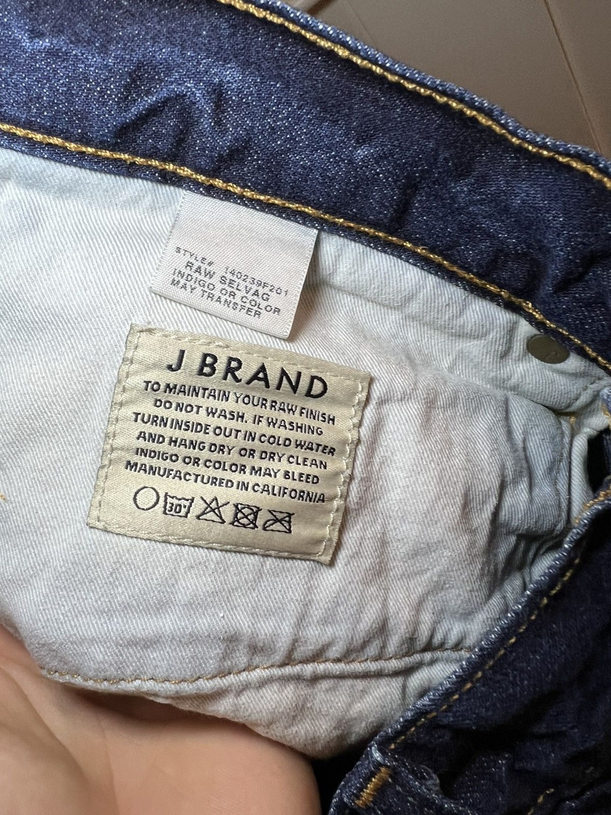 J Brand Vintage J. Brand raw blue selvedge denim slim skinny jeans Size US 34 / EU 50 - 5 Thumbnail