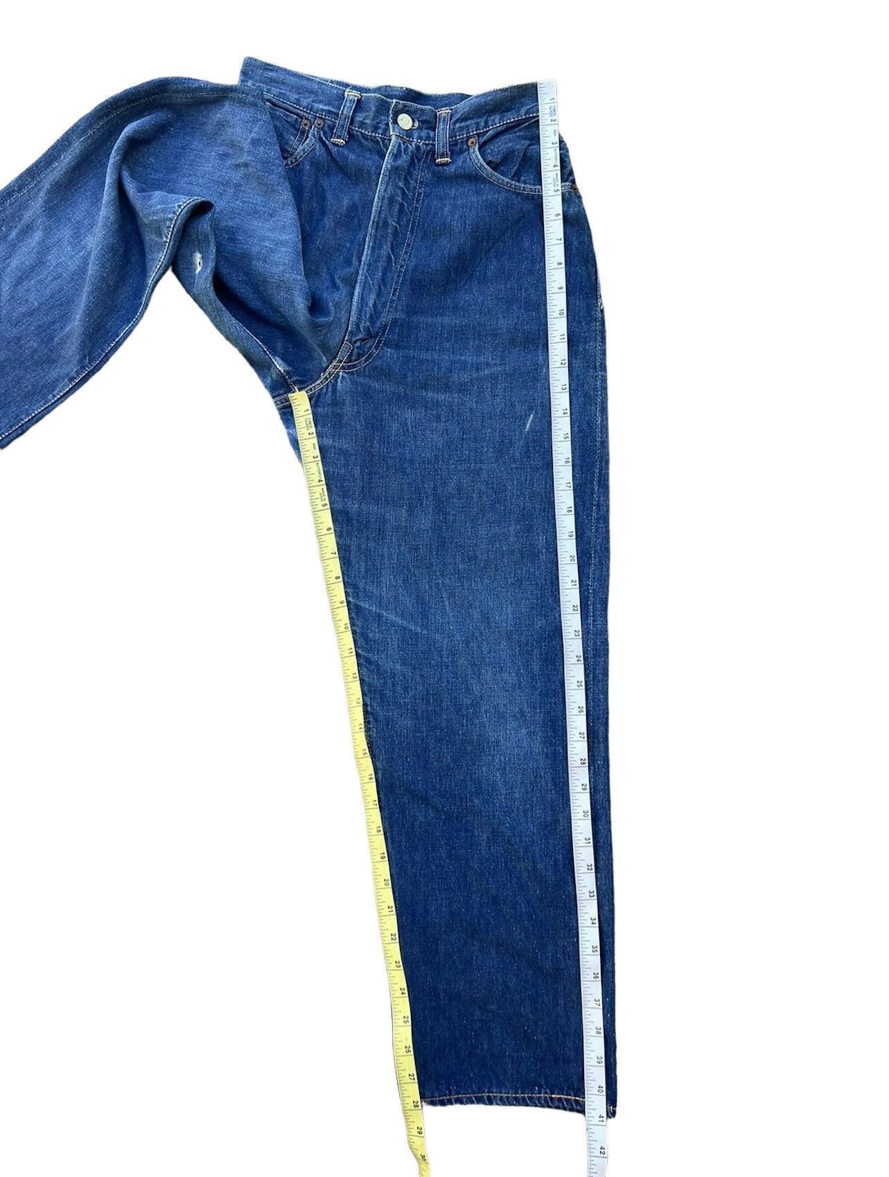 Levi's RARE! Vintage 50s Levi’s Hidden Rivets Denim Selvedge Jeans Size 28" / US 6 / IT 42 - 24 Thumbnail