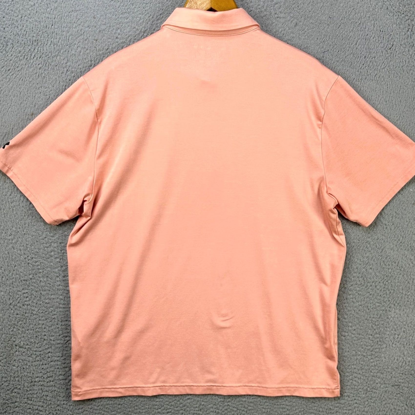 Under Armour Under Armour The Playoff Polo Shirt Mens XL Peach Rugby Golf Short Sleeve Stretch Size US XL / EU 56 / 4 - 2 Thumbnail