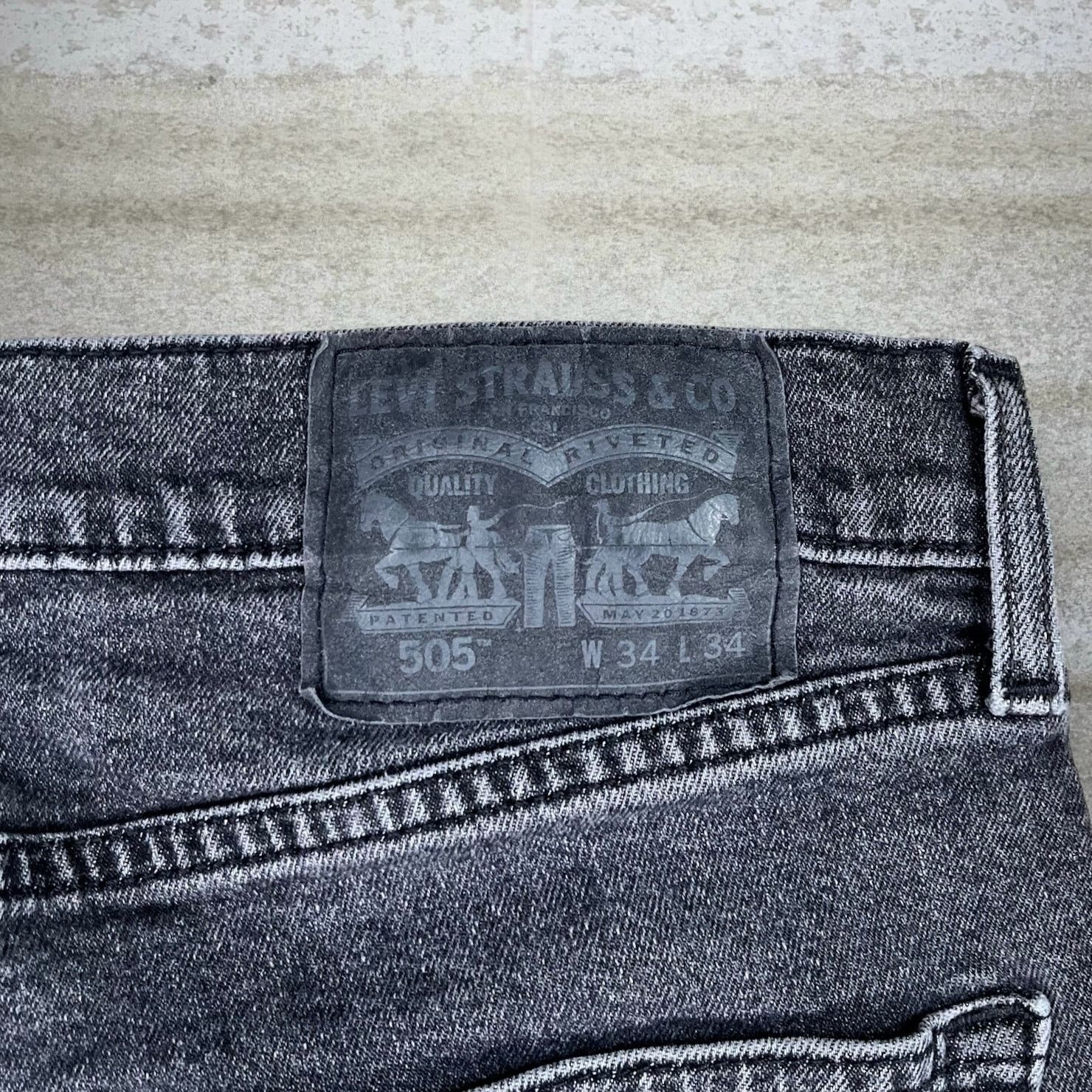 Levi's Vintage Y2K Levis Jeans 34x34 Regular Straight Black Wash Size US 34 / EU 50 - 4 Thumbnail