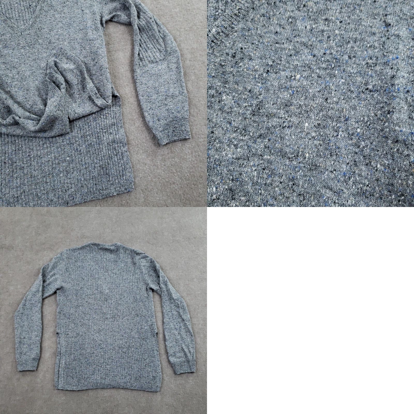 Billy Reid VINTAGE Billy Reid Sweater Womens XXS Gray V Neck Made In Italy Silk Wool Blend Size XXS / US 00 / IT 34 - 8 Thumbnail