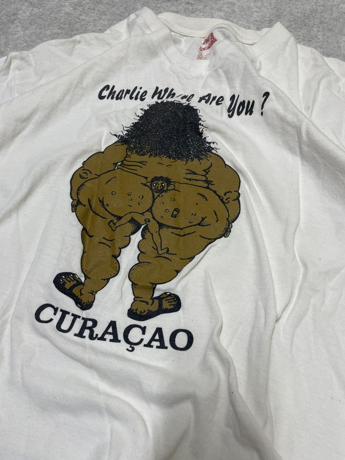 Gildan × Hanes × Vintage A very funny T-shirt with a rare print Size US M / EU 48-50 / 2 - 1 Thumbnail