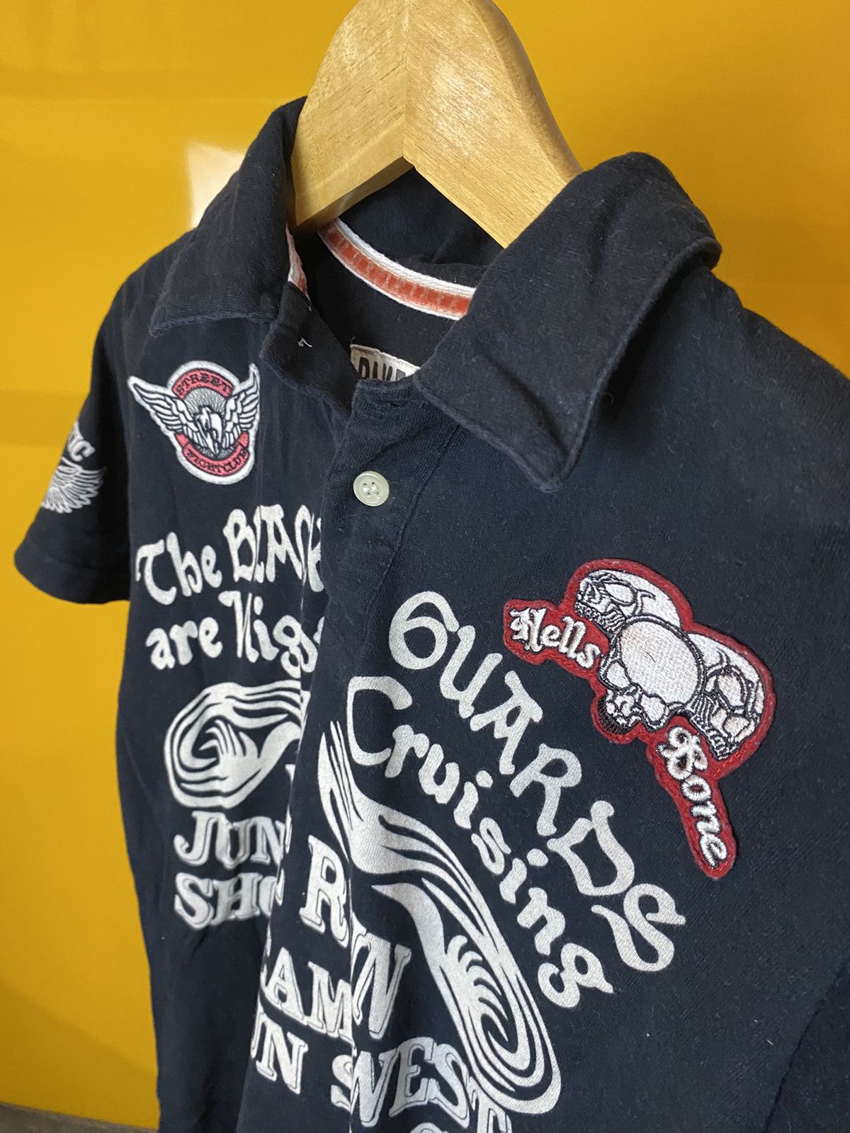 Beauty Beast × Hysteric Glamour 💥BINDINGOFFER💥 polo shirt y2k pioneer bike hellsbone Size US S / EU 44-46 / 1 - 6 Thumbnail
